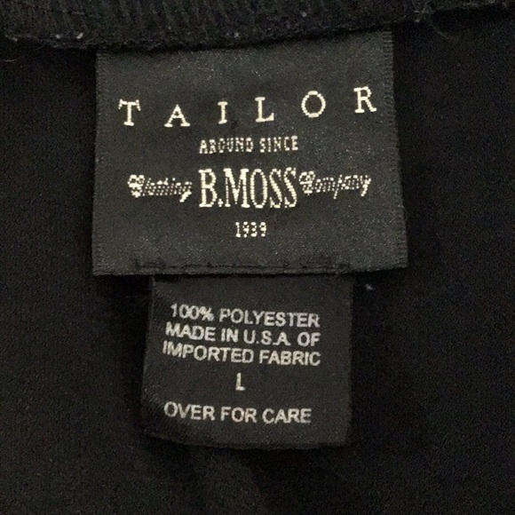 TAILOR B MOSS Black Embroidered Jacket and Shell w/Embroidered Flowers, Size L - Picture 11 of 11